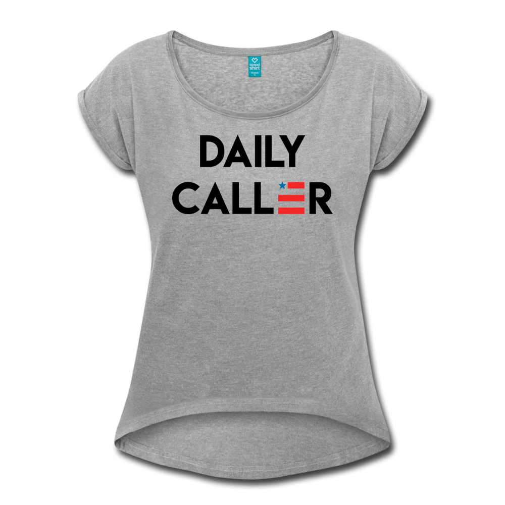Women's Daily Caller Roll Cuff T-Shirt - heather gray